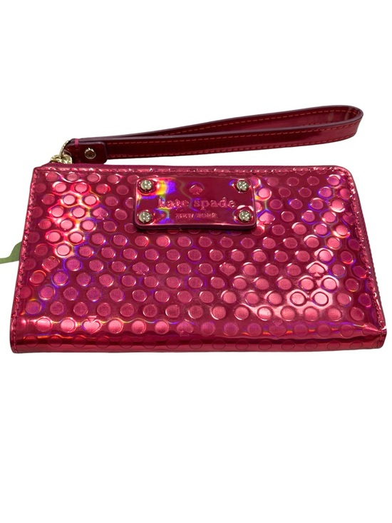 kate spade Handbags - Kate Spade "Beale Street Catarina" Metallic Pink Dot-Embossed Wristlet NWT